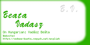 beata vadasz business card